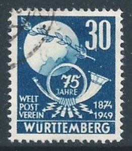 Germany #8N41 Used 30pf UPU Anniv. - Globe, Post Horn