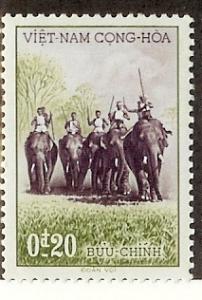 South Vietnam 1956 SC#63 - 20c - Hunters on Elephants VF MNH