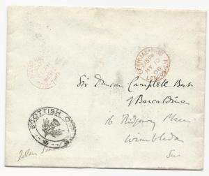 Great Britain Scotland Stampless Official Cover May 10, 1906