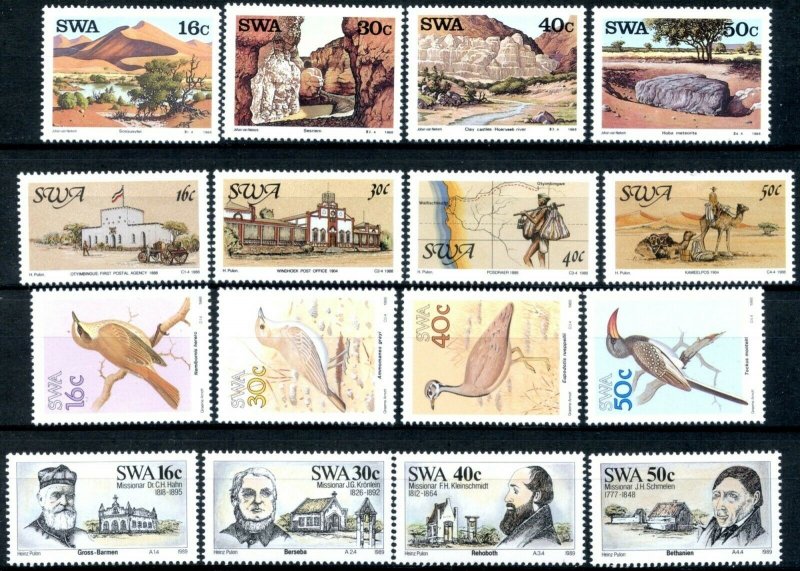SOUTH WEST AFRICA Sc#471/613 1981-1989 Years Near Complete OG Mint NH