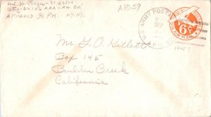 United States A.P.O.'s 6c Monoplane Air Envelope c1945 U.S. Army Postal Servi...