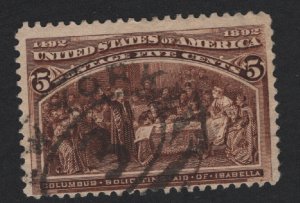 United States USED Scott Number 234  F-VF  -  BARNEYS