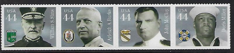 4440-3 Distinguished Sailors Strip Of 4 Mint/nh (Free Shipping)