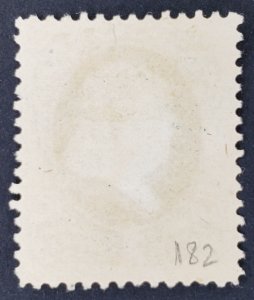 United States, Scott #182, F used, tiny hinge thin upper middle