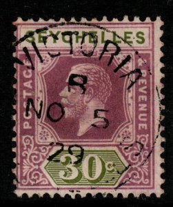 SEYCHELLES SG115 1921 30c DULL PURPLE & OLIVE USED