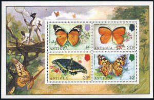 Antigua 393a sheet,MNH.Michel Bl.22. Butterflies 1975.