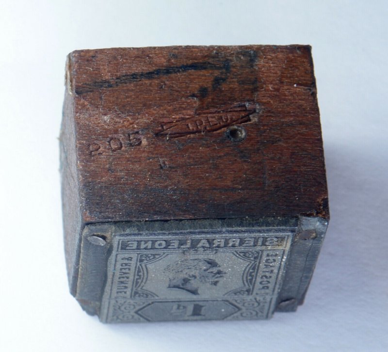 Sierra Leone #104 A8 King George V Catalog Metal Die Stamp Postage Cliché