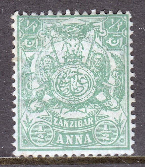 Zanzibar - Scott #79 - MH - Toning, major ink offset on reverse - SCV $2.25