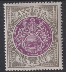 1903 Antigua Seal of the Colony six pence MLMH Watermark 1 Sc# 26 CV $35.00