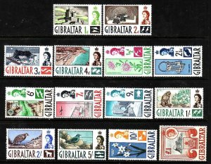 Gibraltar-Sc#147-60- id6-unused LH QEII set-1960-please note #160 is NH-