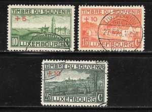 Luxembourg Scott B1-B3 UH - 1921 1st Semi-Postal Set - SCV $7.00