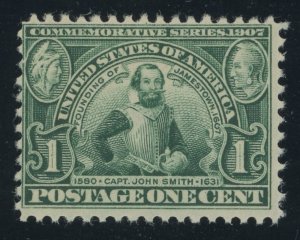 USA 328 - 1 cent Jamestown - Fine Mint hinged & sound