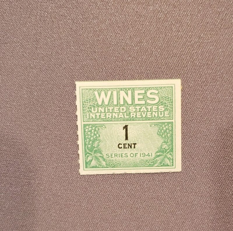 RE111, Wines 1 Cent, Mint, CV $1.00