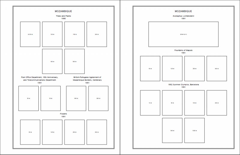 MOZAMBIQUE STAMP ALBUM PAGES 1877-2010 (607 PDF digital pages)