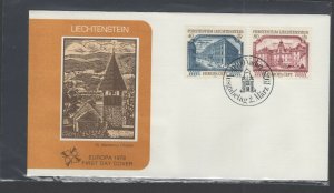 Liechtenstein #636-37  (1978 Europa set) on  unaddressed Fleetwood FDC