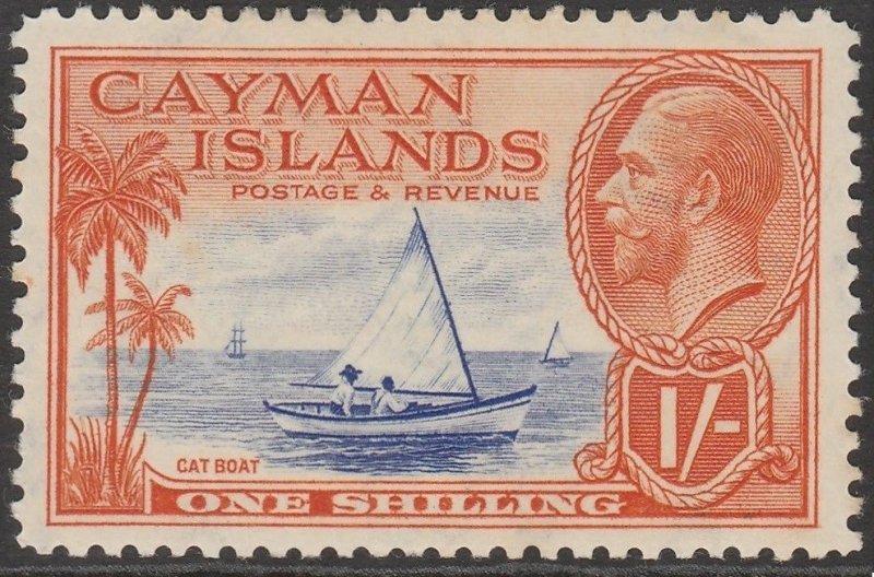 Cayman Is 1935 - SG #104, 1sh - Cat Boat - King George V - MLH/OG