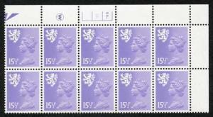 S-JCD15.5A 15.5p Pale Violet Scotland Waddington PCP/PVAD 5A/3B Dot U/M