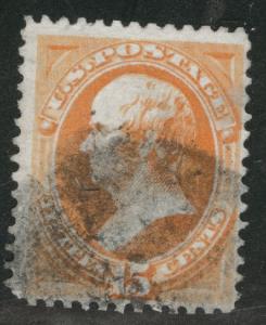 USA Scott 163 Used 1873 15c stamp  great color 