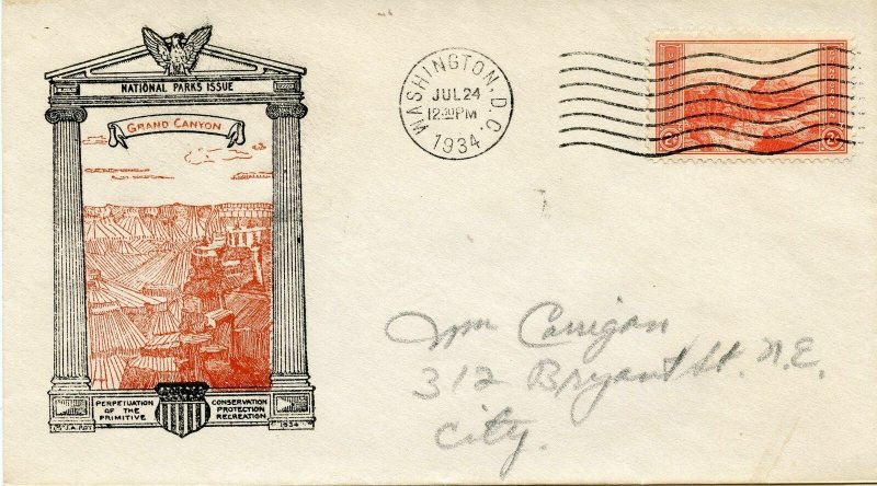 U.S. Scott 741 J. A. Roy First Day Cover (FDC) Post Marked in Washington, DC 