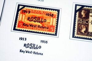 COLOR PRINTED CUBA AIRMAIL 1927-1980 STAMP ALBUM PAGES (56 illustrated pages)