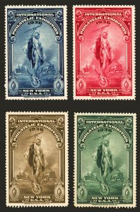 1936 Third International Philatelic Expo (Tipex) Cinderella Set of 4 MNH