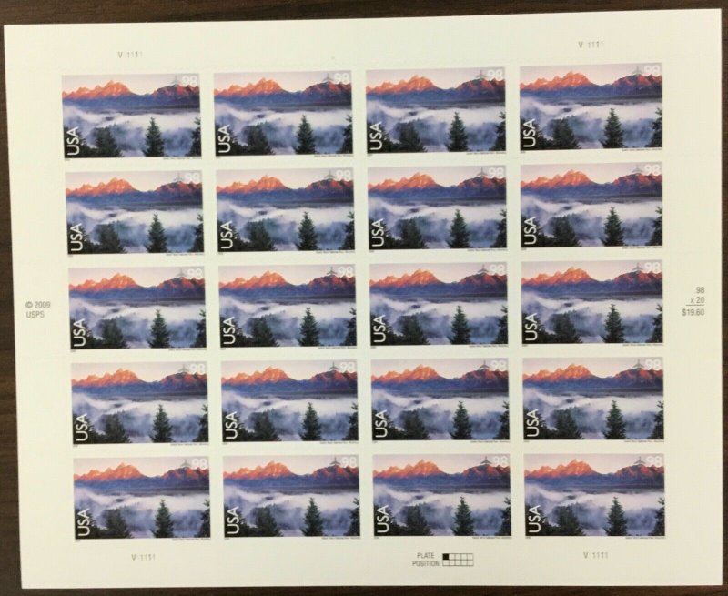 C-147     Grand Teton National Park, Wyoming    MNH 98¢ sheet of 20   2009