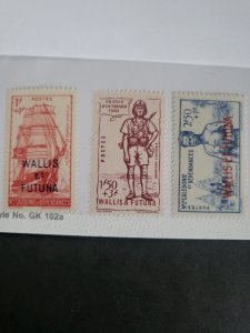 Stamps Wallis and Futuna Scott #B6-8 hinged