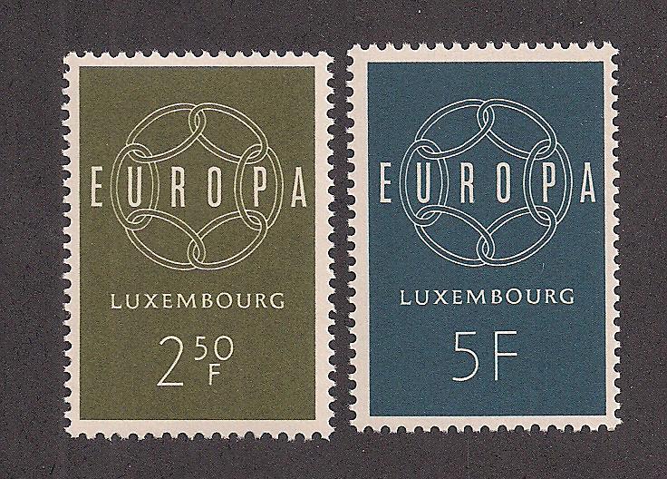 LUXEMBOURG SC# 354-5 F-VF MNH 1959