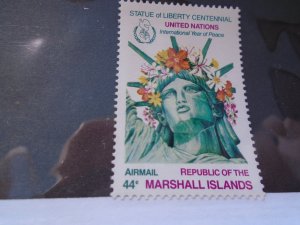 Marshall Islnds  #  C8   MNH     Flowers / Statue of Liberty