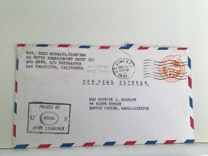 U.S. Army post Passed by Examiner 1942 Hickham Afb Oahu cover Ref R25478