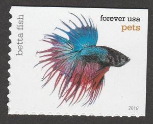 US 5107 Pets Betta Fish forever single MNH 2016