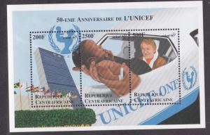 Central Africa # 1169, UNICEF 50th Anniversary, Danny Kaye, NH, 1/2 Cat