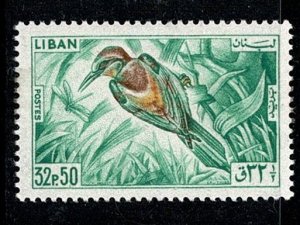 Lebanon #439 mint hinged 32p50 bird