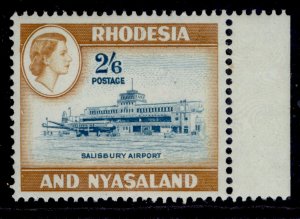 RHODESIA & NYASALAND QEII SG28, 2s 6d lt blue & yel-brown, NH MINT. Cat £15.