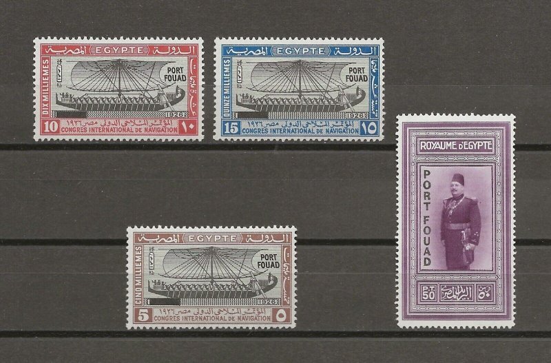 EGYPT 1926 SG 141/44 MNH CAT £2750. CERT