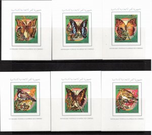 Comoros 1989 MNH Sc 686-91 DELUXE S/S (set of 6) IMPERFORATES