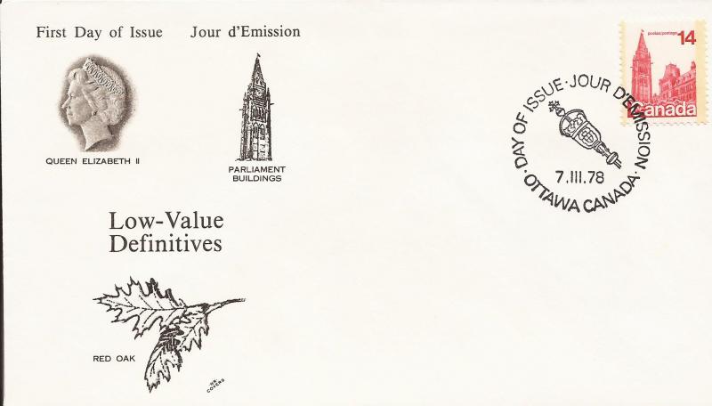 1978 Canada (NR) FDC - Sc 715 - Houses of Parliament