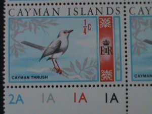 CAYMAN ISLANDS-1969-SC#210- GRAND CAYMAN THRUSH BIRD -MNH-BLOCK -VERY FINE