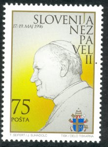 SLOVENIA 1996 JOHN PAUL II PAPAL VISIT Issue Sc 253 MNH