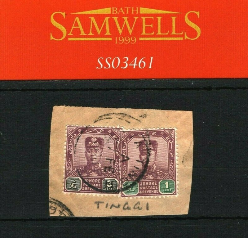 Malaya Postmarks JOHORE *Kota Tinggi* Scarce CDS Piece {samwells-covers}SS3461