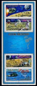 [64617] Cook Islands 1972 Space Travel Weltraum  OVP Hurricane Relief Sheet MNH