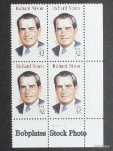 BOBPLATES #2955 Nixon Plate Block F-VF MNH SCV=$3.75 ~ See Details for #s/Pos