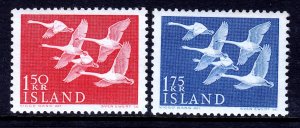 Iceland 1956 Northern Countries - Swans Complete Mint MNH Set SC 298-299