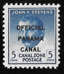 CANAL ZONE #O9  5 cents Stevens, Stamp Unused OG LH VF