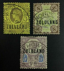 MOMEN: ZULULAND SG #5-7 USED £220 LOT #63573