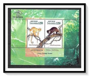 Indonesia #1642 Animals Joint Issue Souvenir Sheet MNH