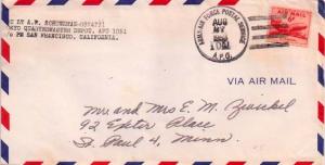 United States A.P.O.'s 6c DC-4 Skymaster 1953 Army-Air Force Postal Service, ...