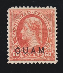 US Guam 11 50c Jefferson Mint F-VF OG H w/ Overprint SCV $350