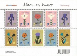 Netherlands 2004 Flowers in art Summer collection sheetlet MNH