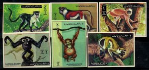 Ajman MNH 2925-30 Monkeys Imperf.